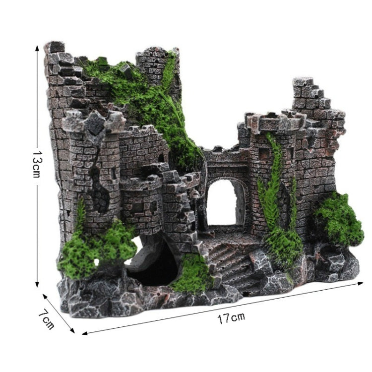 Fish Tank Ancient Castle Resin Decoration Aquarium Cavern Building Decoration, Ancient Castle – Durable Build, Easy to Use