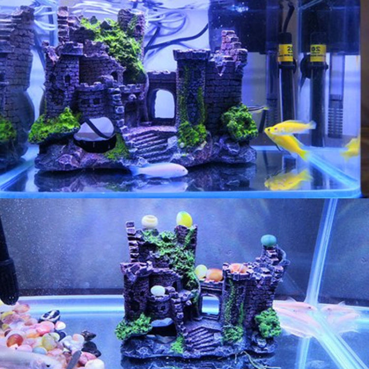 Fish Tank Ancient Castle Resin Decoration Aquarium Cavern Building Decoration, Ancient Castle – Durable Build, Easy to Use