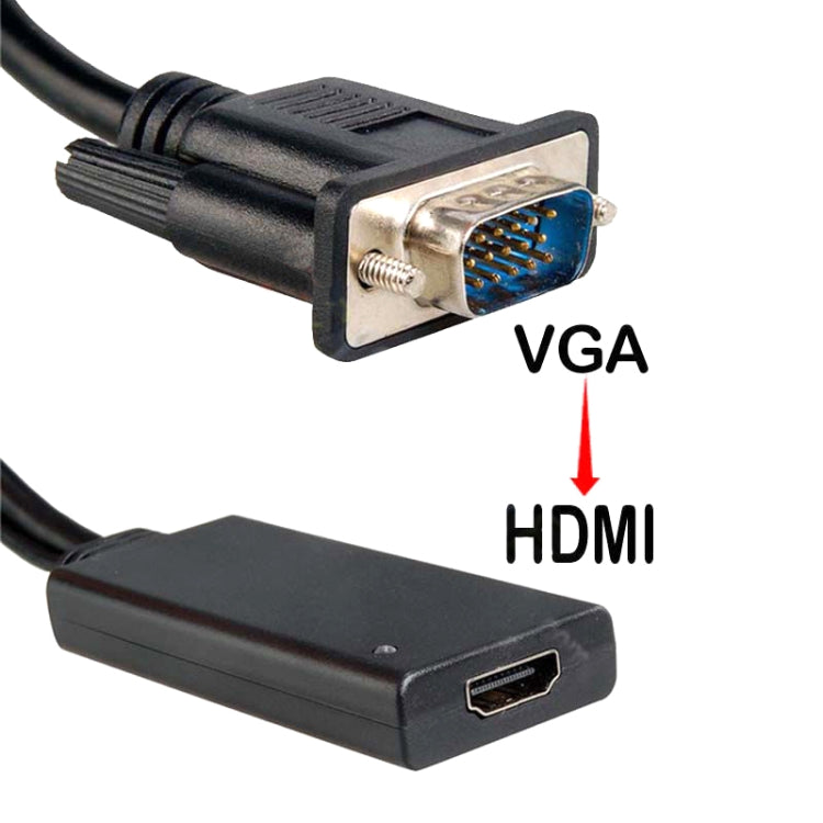 HD55Y VGA To HDMI Adapter Cable VGA+USB To HD 1080P Converter With Power Supply, VGA+USB To HDMI – TPU