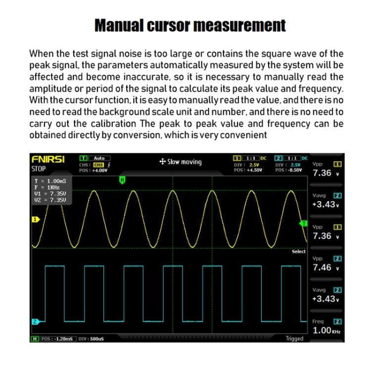FNIRSI 2 in 1 Dual-channel 100M Bandwidth Digital Oscilloscope 1GS Sampling Signal Generator, US Plug, 1014D, 1014D +P4100 Probe – TPU