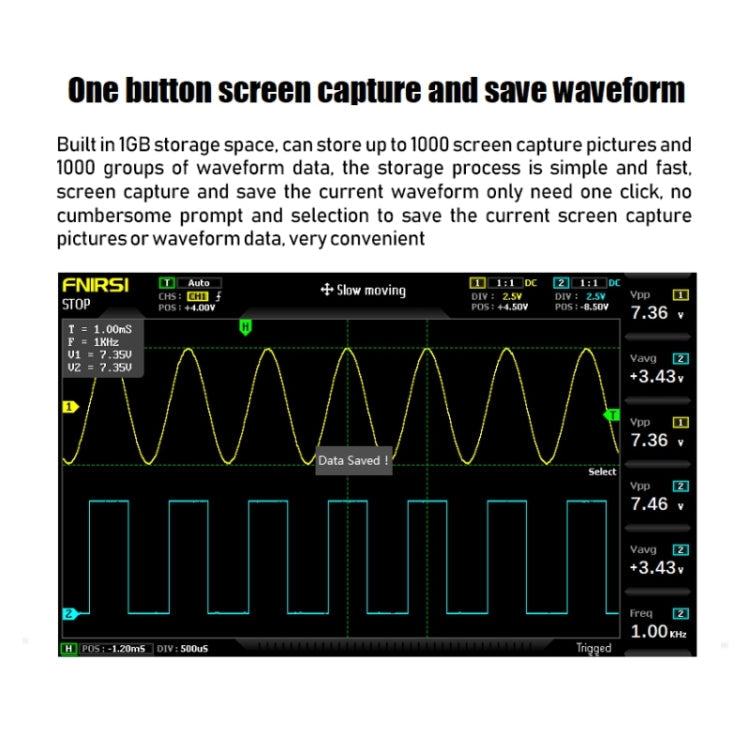 FNIRSI 2 in 1 Dual-channel 100M Bandwidth Digital Oscilloscope 1GS Sampling Signal Generator, US Plug, 1014D, 1014D +P4100 Probe – TPU