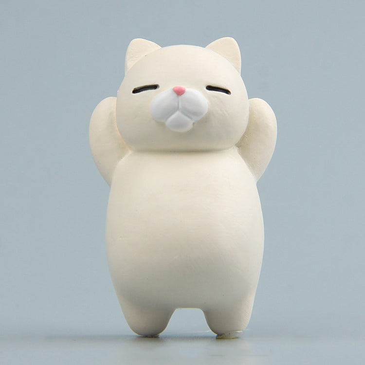 Cartoon Cat Fridge Magnet Resin Ornament Ornament, With Magnetic Sticker, Without Magnetic Sticker – Magnetic With Magnetic Sticker Flesh -colored Cat