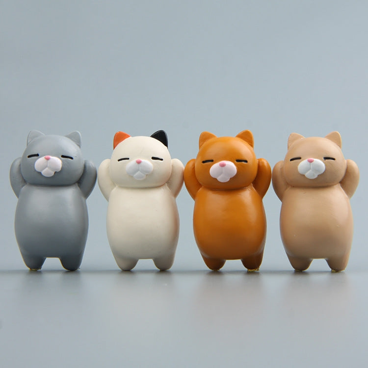 Cartoon Cat Fridge Magnet Resin Ornament Ornament, With Magnetic Sticker, Without Magnetic Sticker
