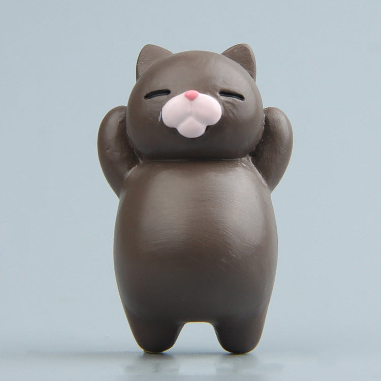 Cartoon Cat Fridge Magnet Resin Ornament Ornament, With Magnetic Sticker, Without Magnetic Sticker – Magnetic Without Magnetic Sticker Brown Cat