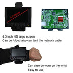 JSK-4300B 4.3 inch Handheld 12V Output Network Cable Monitoring Tester, 4.3 inch (With US Plug Power Adapter), 4.3 inch (With EU Plug Power Adapter), 4.3 inch (With UK Plug Power Adapter), 4.3 inch (With AU Plug Power Adapter)