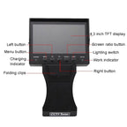 JSK-4300B 4.3 inch Handheld 12V Output Network Cable Monitoring Tester, 4.3 inch (With US Plug Power Adapter), 4.3 inch (With EU Plug Power Adapter), 4.3 inch (With UK Plug Power Adapter), 4.3 inch (With AU Plug Power Adapter)