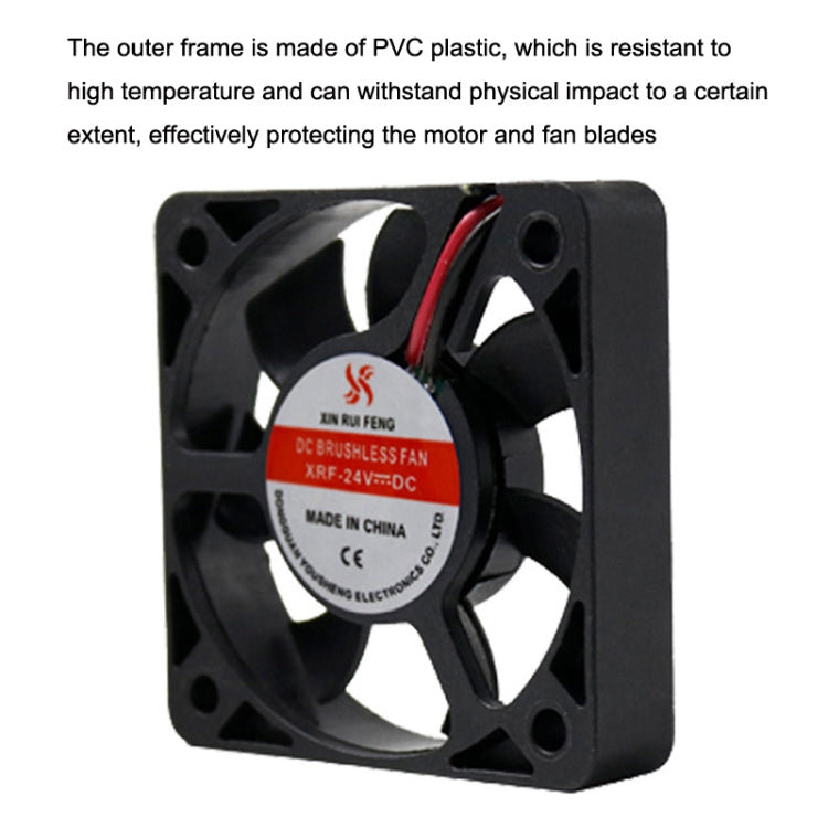 5cm Silent DC Cooling Fan, 3pcs XIN RUI FENG 5V Ball Bearing, 3pcs XIN RUI FENG 12V Ball Bearing, 3pcs XIN RUI FENG 24V Ball Bearing – Durable Build, Easy to Use