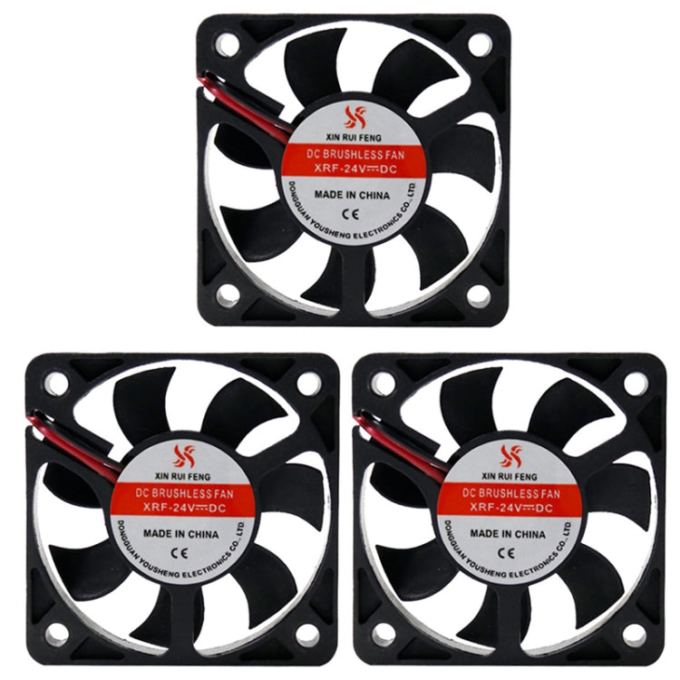 5cm Silent DC Cooling Fan, 3pcs XIN RUI FENG 5V Ball Bearing, 3pcs XIN RUI FENG 12V Ball Bearing, 3pcs XIN RUI FENG 24V Ball Bearing – Durable Build, Easy to Use