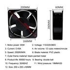 20cm Chassis Cabinet Metal Case Low Noise Cooling Fan, FP20060 110V, FP20060 220V, FP20060 380V – Durable Build, Easy to Use