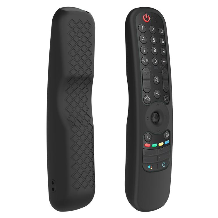 For LG AN-MR21GC / AN-MR21N / AN-MR21GA TV Remote Control Silicone Case, GS0020 Black, GS0020 White, GS0020 Luminous Blue, GS0020 Luminous Green – Non-slip GS0020 Black Black