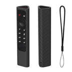 For NVIDIA Shield TV Pro 4K HDR Remote Control Silicone Case With Lanyard, YK010 Black YK010 Black Black