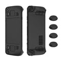 For Steam Deck Game Controller Soft Silicone Protective Cover Case With 4pcs Key Cap, SD001 (Black), SD001 (Red), SD001 (Luminous Blue), SD001 (Luminous Green) SD001 (Black) Black