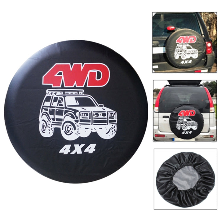 PVC Faux Leather Spare Wheel Cover Rear Tire Protector, 14 inch, 15 inch, 16 inch, 17 inch 14 inch