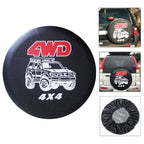 PVC Faux Leather Spare Wheel Cover Rear Tire Protector, 14 inch, 15 inch, 16 inch, 17 inch 14 inch