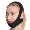 MK122 Anti-snoring Belt Triangular Chin Strap Unisex Face-slimming Lifting Bandage and Wrinkle Reduction, Black Black
