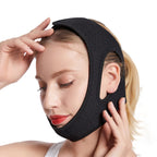 MK122 Anti-snoring Belt Triangular Chin Strap Unisex Face-slimming Lifting Bandage and Wrinkle Reduction, Black