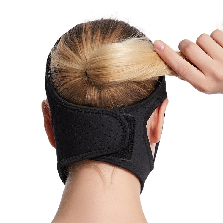 MK122 Anti-snoring Belt Triangular Chin Strap Unisex Face-slimming Lifting Bandage and Wrinkle Reduction, Black