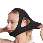MK122 Anti-snoring Belt Triangular Chin Strap Unisex Face-slimming Lifting Bandage and Wrinkle Reduction, Black