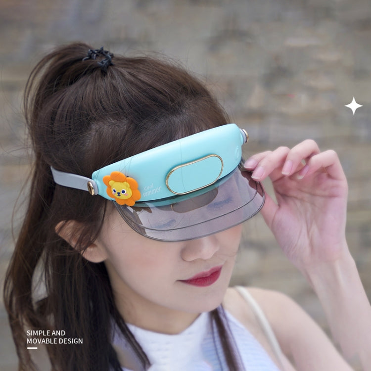 GL130-133 Outdoor Fan Cap Leafless Mute USB Portable Camping Mini Fan, Star Rabbit, Huahua Duck, Love Dragon