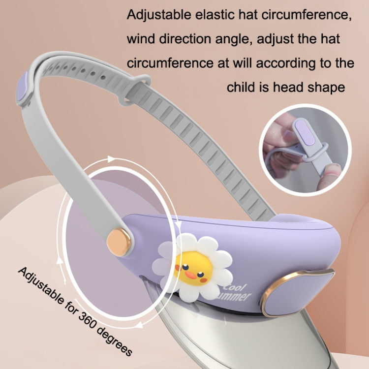 GL130-133 Outdoor Fan Cap Leafless Mute USB Portable Camping Mini Fan, Star Rabbit, Huahua Duck, Love Dragon