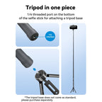 TELESIN 3M Carbon Fiber Selfie Stick Monopod With 1/4 Screw For DJI, Insta360, GoPro and Other Action Cameras, 3m