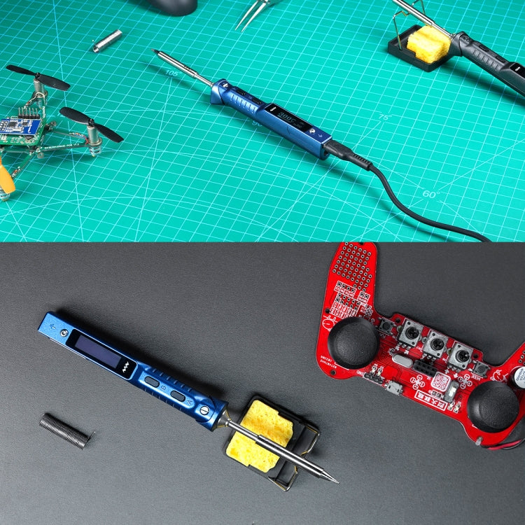 MINIWARE TS101 PD DC Soldering Iron 90W Portable Soldering Pen, With BC2 Soldering Iron Head, With B2 Soldering Iron Head, With I Soldering Iron Head, With KU Soldering Iron Head, With K Soldering Iron Head, With D24 Soldering Iron Head                ...