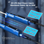 MINIWARE TS101 PD DC Soldering Iron 90W Portable Soldering Pen, With BC2 Soldering Iron Head, With B2 Soldering Iron Head, With I Soldering Iron Head, With KU Soldering Iron Head, With K Soldering Iron Head, With D24 Soldering Iron Head                ...