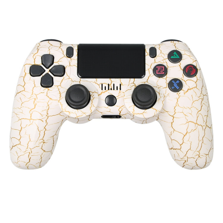 For PS4 Wireless Bluetooth Game Controller With Light Strip Dual Vibration Game Handle, White, Black, Red, Blue, Green, Rose Red, Letter, Line, Fire Ghost, Cartoon, Hulk, Skeleton, Gear, Lightning, Flame, Cloud, Burst, Wood Grain, Star Red... – Bluetooth Burst