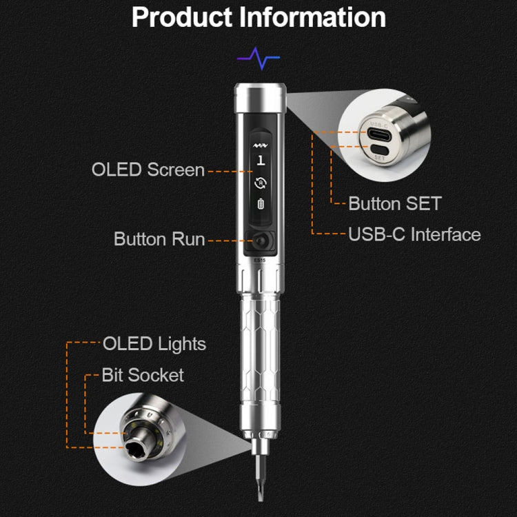 MINIWARE ES15 Electric Screwdriver Repair Tool Dismantling Screw Batch – Durable Build, Easy to Use