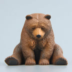 Warm Series Sitting Sleepy Zoo Figure Fridge Magnets, Brown Bear, Pug dog, Fat Cat Brown Bear Brown Bear