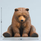 Warm Series Sitting Sleepy Zoo Figure Fridge Magnets, Brown Bear, Pug dog, Fat Cat