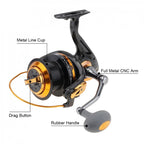 Long-distance Casting Reel Large Gapless Sea Rod Fishing Reel Spinning Reel, TF8000, TF9000, TF10000, TF11000