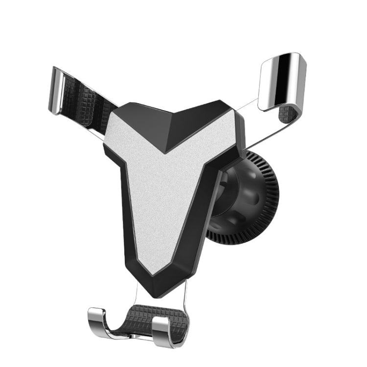 Gravity Navigation Car Air Outlet Triangular Mobile Phone Holder – Durable Build, Easy to Use Silver