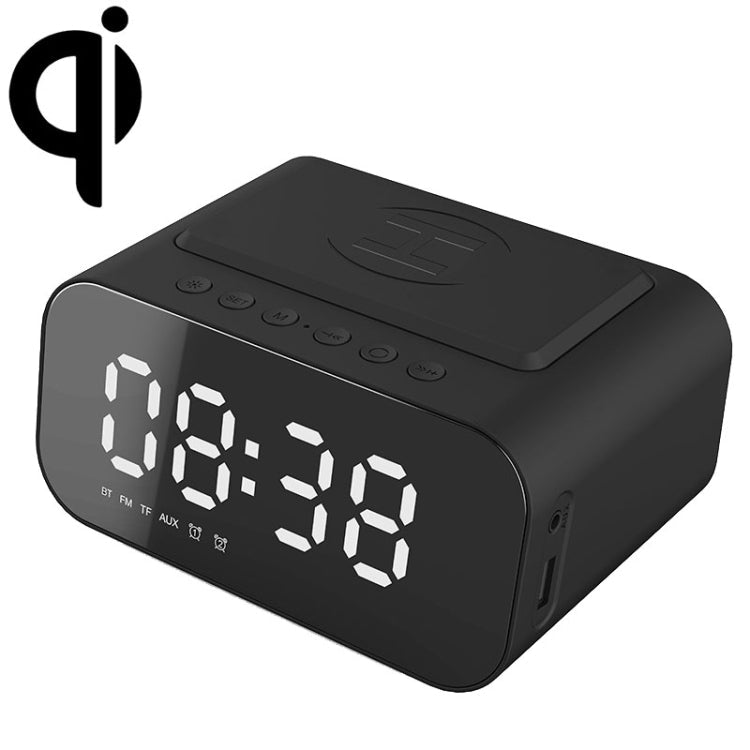 BT510 Bluetooth Speaker – 15W LED Clock Wireless Charging Bluetooth Speaker Multifunctional Smart... BT510 (Iron Black) Iron Black
