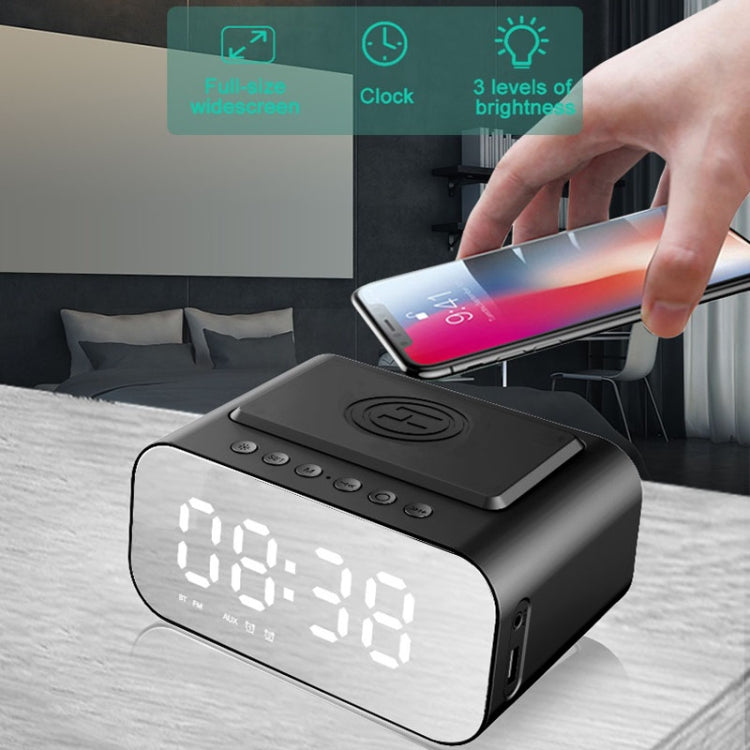 BT510 Bluetooth Speaker – 15W LED Clock Wireless Charging Bluetooth Speaker Multifunctional Smart...