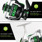 YUMOSHI GL Series Fishing Lines Spinning Reel, GL1000 Silver, GL2000 Silver, GL3000 Silver, GL4000 Silver, GL5000 Silver, GL6000 Silver, GL7000 Silver, GL1000 Black, GL2000 Black, GL3000 Black, GL4000 Black, GL5000 Black, GL6000 Black, GL7000 Black
