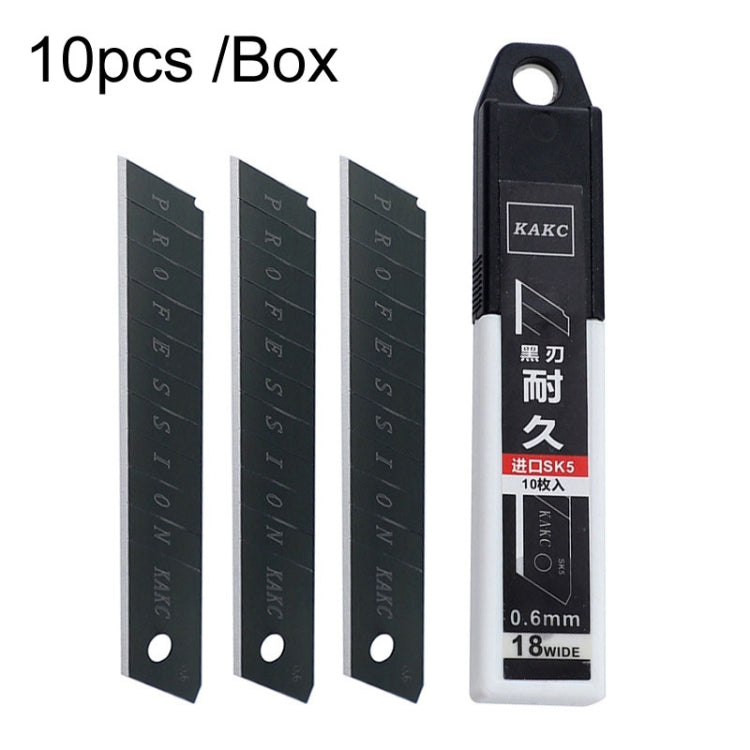 KAKC-18 Black Blade Cutter Blade 18mm Wall Cutter Blade, Specification:, 10pcs /Box, 100pcs /Box – Leather 10pcs Box