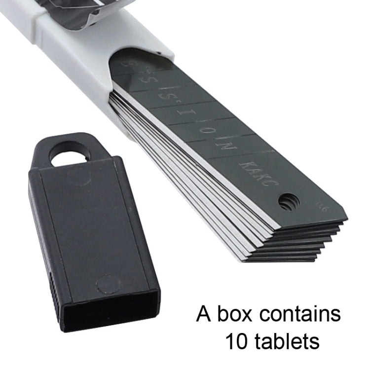 KAKC-18 Black Blade Cutter Blade 18mm Wall Cutter Blade, Specification:, 10pcs /Box, 100pcs /Box – Leather