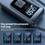 150psi Air Pump Intelligent Digital Display Car Bicycle Ball Electric Pump Cylinder, SUITU ST-9624A Wired, SUITU ST-9624B Wireless+USB, SUITU ST-9624C Wireless+DC+USB