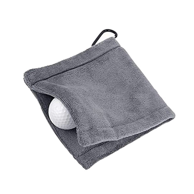 Microfiber Fleece Lining GOLF Ball Cleaning Towel with Carabiner Hook, Cleaning Towel Grey, Cleaning Towel Black Cleaning Towel Grey Grey