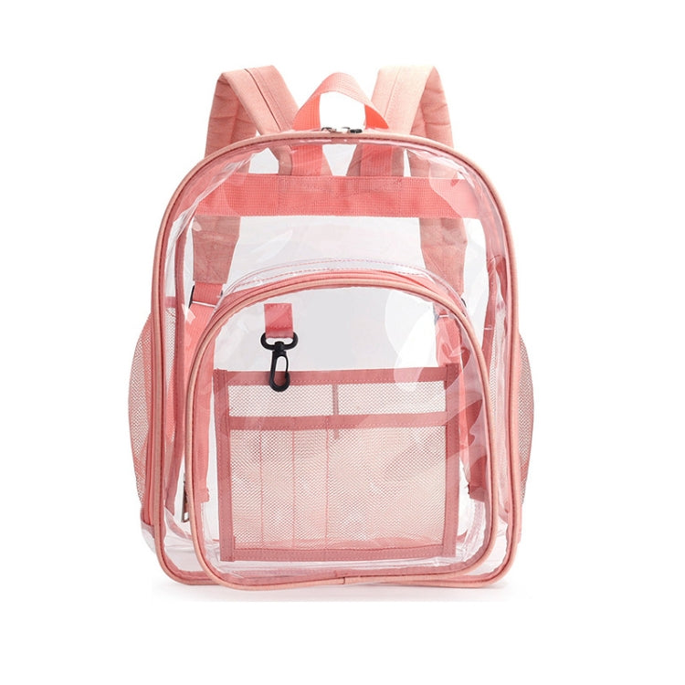PVC Transparent Waterproof Backpack Student School Bag, Large Purple, Large Light Grey, Large Black, Small Pink, Small Black, Small Gray, Candy Color Black – Waterproof, Wear-resistant Small Pink