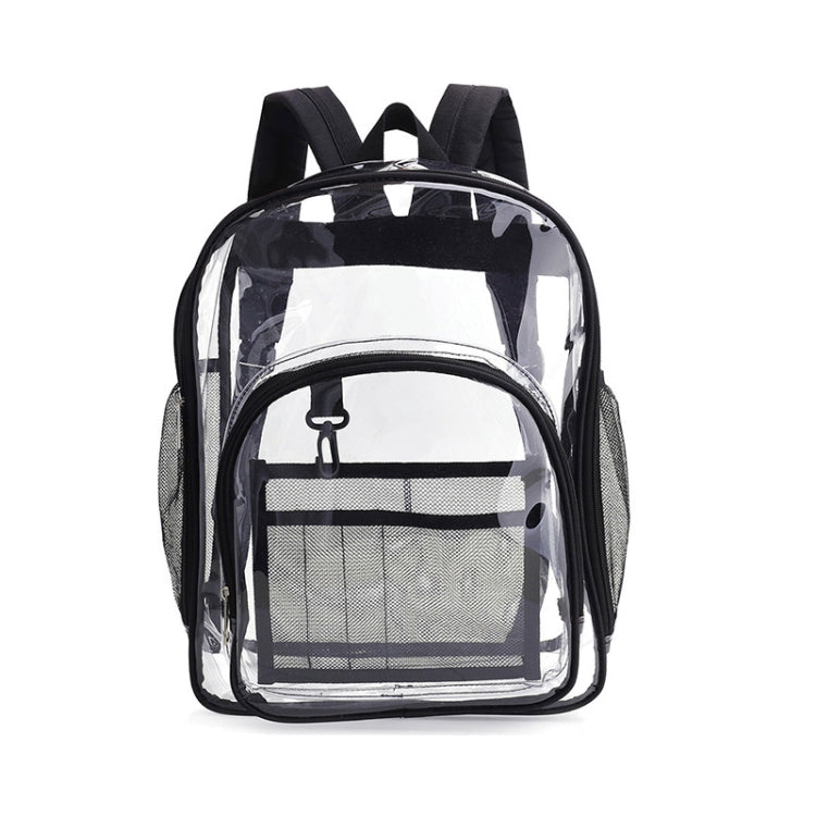 PVC Transparent Waterproof Backpack Student School Bag, Large Purple, Large Light Grey, Large Black, Small Pink, Small Black, Small Gray, Candy Color Black – Waterproof, Wear-resistant Small Black