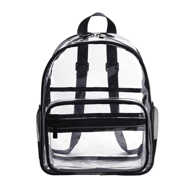 PVC Transparent Waterproof Backpack Student School Bag, Large Purple, Large Light Grey, Large Black, Small Pink, Small Black, Small Gray, Candy Color Black – Waterproof, Wear-resistant Candy Color Black