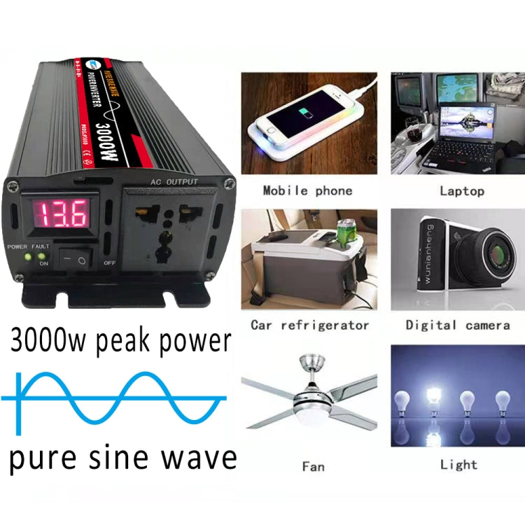 High Power Car Sine Wave Inverter Power Converter, 3000W (Actual 500W) 12V to 220V, 3000W (Actual 500W) 24V to 220V, 3000W (Actual 500W) 48V to 220V, 3000W (Actual 500W) 60V to 220V, 4000W (Actual 800W) 12V to 220V, 4000W (Actual 800W) 24V to 220V......