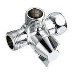 Double Handle Brass 3 Way Shower Arm Diverter Valve Hand Held Showerhead Shower Splitter, Brass – Electroplating