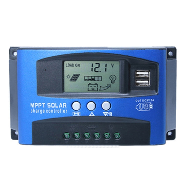 YCX-003 30-100A Solar Charging Controller with LED Screen & Dual USB Port Smart MPPT Charger, 12/24V 30A, 12/24V 40A, 12/24V 50A, 12/24V 60A, 12/24V 100A, 12/24/36/48/60V 100A 12 24V 30A