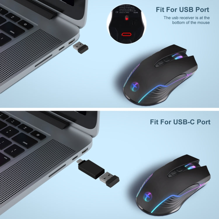 E50 2.4G Wireless Mouse Jiggler Portable Cordless Mouse With 7 Keys – Durable Build, Easy to Use