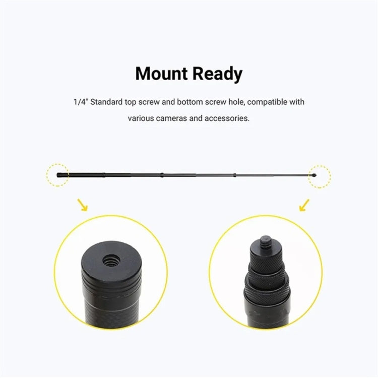 Carbon Fiber Extended Monopod Invisible Selfie Stick For Insta360 / DJI Action / GoPro / Xiao Yi Sports Camera, 1.5m, 3m, 5m