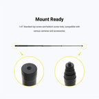Carbon Fiber Extended Monopod Invisible Selfie Stick For Insta360 / DJI Action / GoPro / Xiao Yi Sports Camera, 1.5m, 3m, 5m
