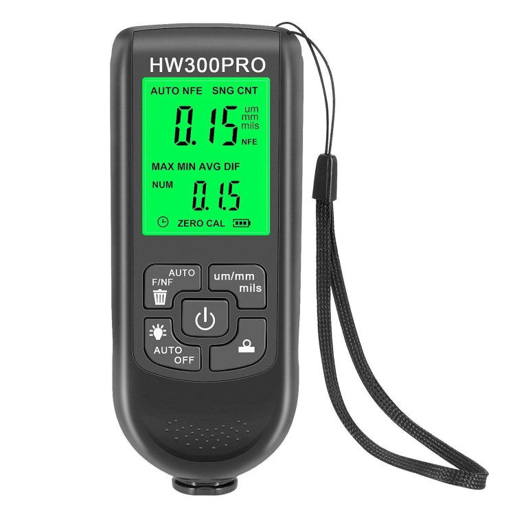 HW-300PRO High Precision Coating Paint Powder Layer Thickness Gauge Anti-slip Paint Film Gauge, HW-300PRO Black, HW-300PRO White HW-300PRO Black Black